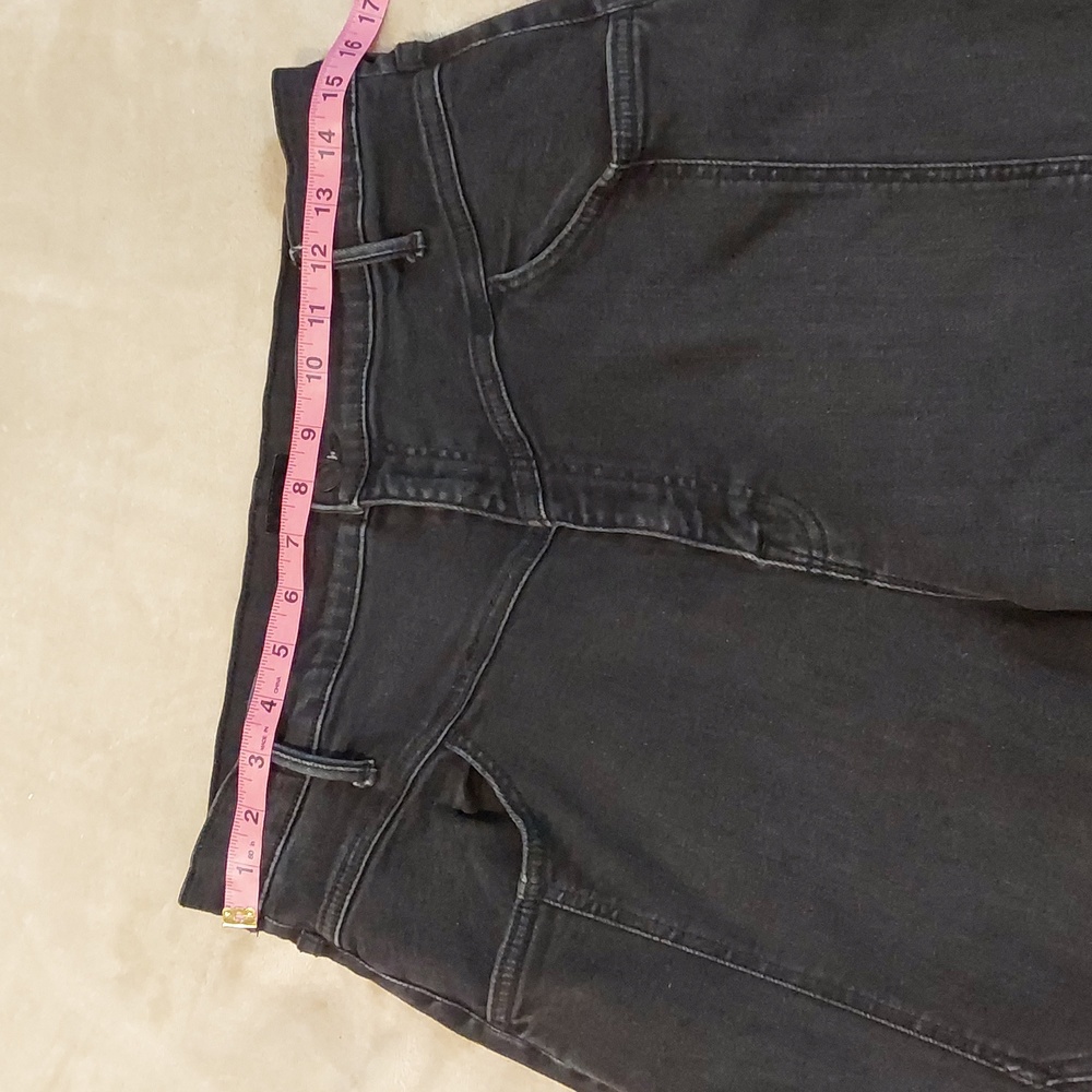 Mother High Waisted Pointy Study Nerdy jeans in black denim. Womens Size 33 - Picture 6 of 14